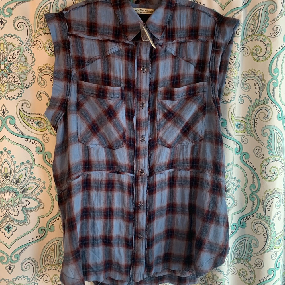 Free People Plaid shirt